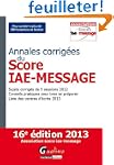Annales corrig�es du Score IAE-Messag...