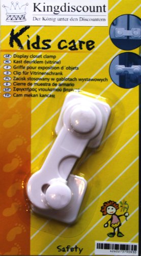 Kingdiscount K1012 Sicherheitsriegel f&uuml;r Vitrinenschr&auml;nke mit Drucksicherung