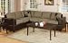 2pcs Sectional Sofa Set - Contemporary Pebble Color