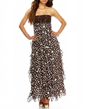 bebe.com : Strapless Smocked & Ruffled Maxi Dress from bebe.com