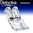 Distinctive Applique Clear Sewing Machine Presser Foot - Fits All Low Shank Snap-On Singer*, Brother, Babylock, Viking (Husky Series), Euro-Pro, Janome, Kenmore, White, Juki, Bernina (Bernette Series), New Home, Simplicity, Necchi, Elna and More!