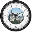 Castle Neuschwanstein (Cinderella's Castle) Germany (JP6) Famous Lankmarks Clock by WatchBuddy Timepieces (Slate Blue Frame)