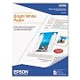 Epson Premium Bright White Inkjet Paper, 108 ISO Brightness, Letter Size, 500 Sheets (S041586)