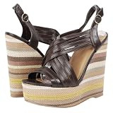 Katrina05 Strappy Colorblock Wedge Heel Shoes BROWN