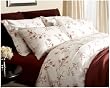 Pinzon 150-Gram Printed Flannel Full/Queen Duvet Cover, Red Poppy