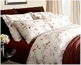 Pinzon 150-Gram Printed Flannel Twin Duvet Cover, Red Poppy