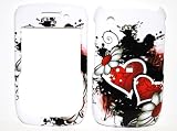 Graffiti Double Red Heart Art Blackberry 8520 Curve / Gemini Snap on Hard Cell Phone Case