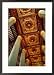 Blue Hexagonal Columns Supporting Ornate Ceiling, Ayuthaya Historical Park, Thailand Framed Photographic Poster Print by Tom Cockrem, 21x29
