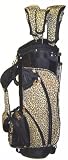 Birdie Babe Womens Ladies Golf Bag Stand Cart Leopard w/ Free Headcovers