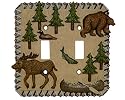 Mountain Retreat Moose Lodge Outdoor Dble Switch Cover