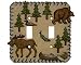 Moose and Bear Mountain Retreat Double Switchplate Cover