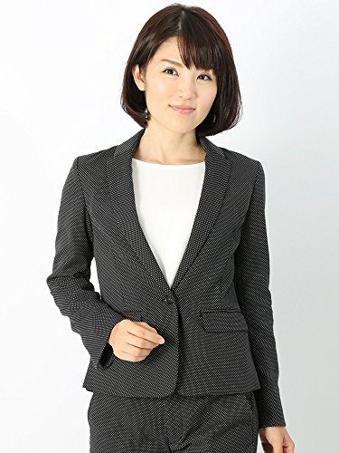 (ザ・スーツカンパニー) destyle/ドビードットジャケット ブラック×ホワイト