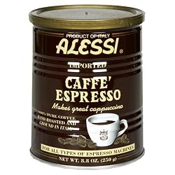Alessi Espresso Ground Coffee, 8.8-Ounce Cans (Pack of 6)