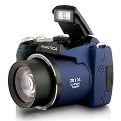 Praktica luxmedia 16-Z21S Digitalkamera (16 Megapixels, 21-fach opt. Zoom, 7,6 cm (3 Zoll) Display, bildstabilisiert) blau