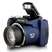 Praktica luxmedia 16-Z21S Digitalkamera (16 Megapixels, 21-fach opt. Zoom, 7,6 cm (3 Zoll) Display, bildstabilisiert) blau