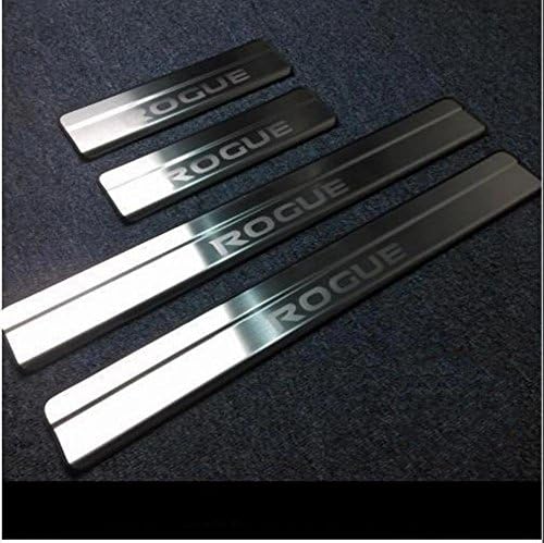 Carboson for Nissan Rogue Accessories Stainless Steel Door Sill Plates Pedal 2014 2015 2016 4-pc Set
