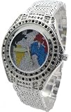 Geneva Elite Iced Out Bling Bling Watch with World Map