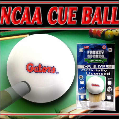 Florida Gators NCAA Logo Billiards Pool Cue Ball w/ Wood Display Stand