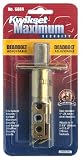 Kwikset 6084-18 3 CP Maximum Security Adjustable Deadbolt Latch, Polished Brass
