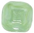 Colorful Recycled Art Glass Extra Small Fern Green Zen Plate 6.75"D Set / 2