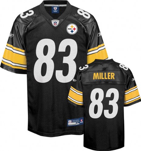 Heath Miller Black Reebok NFL Pittsburgh Steelers Kids 4-7 Jersey