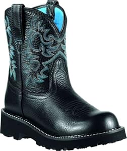 Ariat Womens Fatbaby Boot Black Deertan Size 10