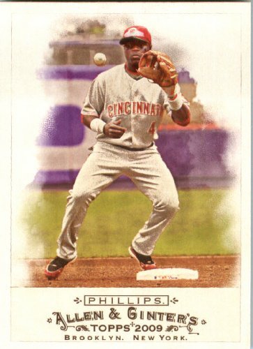 2009 Topps Allen & Ginter Baseball Card #76 Brandon Phillips Cincinnati Reds - MINT Condition - Shipped In Protective ScrewDown Display Case!