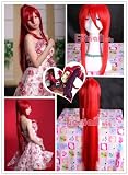 TENGEN TOPP Gurren Lagann Yoko Red Long Ponytail Anime Cosplay Party Wig - 100% Japanese Kanekalon - By Peep Wigs - Ships from the USA