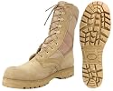 Desert Tan Sierra Lug Sole Military Desert Boots (Leather), 8"