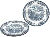 Churchill China Brook Blue 10-Inch Dinner Plates, Set of 4 by Churchill China