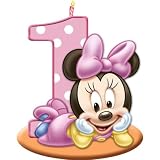 Minnie's 1st Birthday Molded Candle
