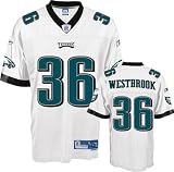 Brian Westbrook White Reebok NFL Premier Philadelphia Eagles Jersey - Large