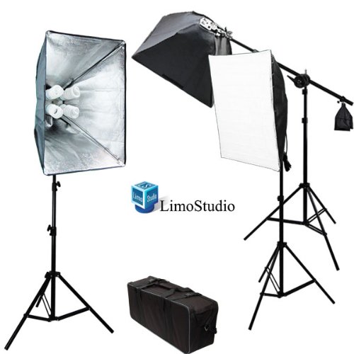 LimoStudio Photo Video Studio 2400 Watt Softbox Continuous Light Kit