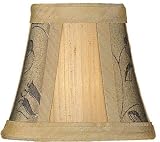 Beige Candelabra Shade With Patterned Fabric Large