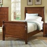 Alexander Julian's Cottage Youth Sleigh Bed (Heartland Cherry) (Full) by Vaughan-Bassett