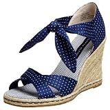 Tommy Hilfiger Womens Sabrina Espadrille,Navy Pin Dots,7 M