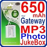 Li-Ion Internal Battery for Gateway Jukebox Photo MP3 Player