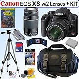 Canon EOS Digital Rebel XS 10.1MP Digital SLR Camera (Black) with EF-S 18-5 ....