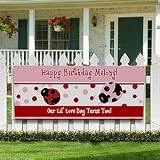 Personalized Birthday Party Banner - Ladybugs