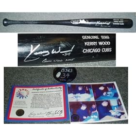 <b>Kerry Wood Signed Louisville Slugger 2005 Game Used Black Bat</b>