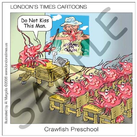 Londons Times Fish Fishing Deep Beneath Cartoons - Crawfish Preschool Cajuns R The Enemy -... by 3dRose LLC