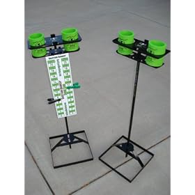 Click here to buy Backyard Barkeep Drink Holder Set with Bases for Tailgating, Cornhole, Bocce, Horseshoes &....