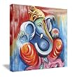 Aqua Ganesha Painting Wall Canvas