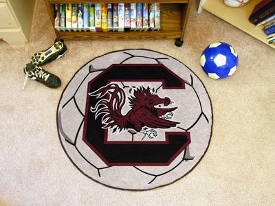 Buy South Carolina Fighting Gamecocks NCAA Soccer Ball Round Floor Mat (29) by Fan Mats