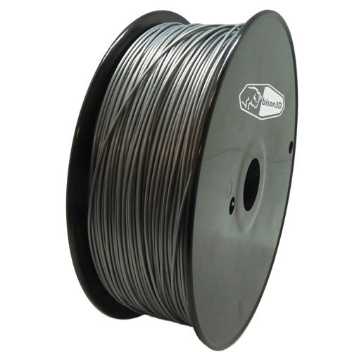 bison3D Filament for 3D Printing, 1.75mm, 1kg/roll, Silver (PLA)