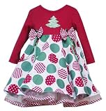 New Long Sleeve Christmas Tree Ornament Dress ~ 12M Remaining ~ Immediate Shipment for Christmas
