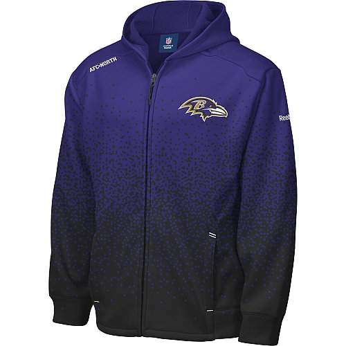 Baltimore Ravens Ascent 2009 Sideline Drift Full Zip Fleece Hooded Jacket