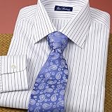 Trim Fit Textured Stripes Dress Shirt