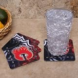 NHL Calgary Flames 4-Pack Sublimated Logo Neoprene Coaster Set