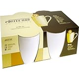 Konitz Coffee Bar 10-Ounce Mugs, Set of 4, White